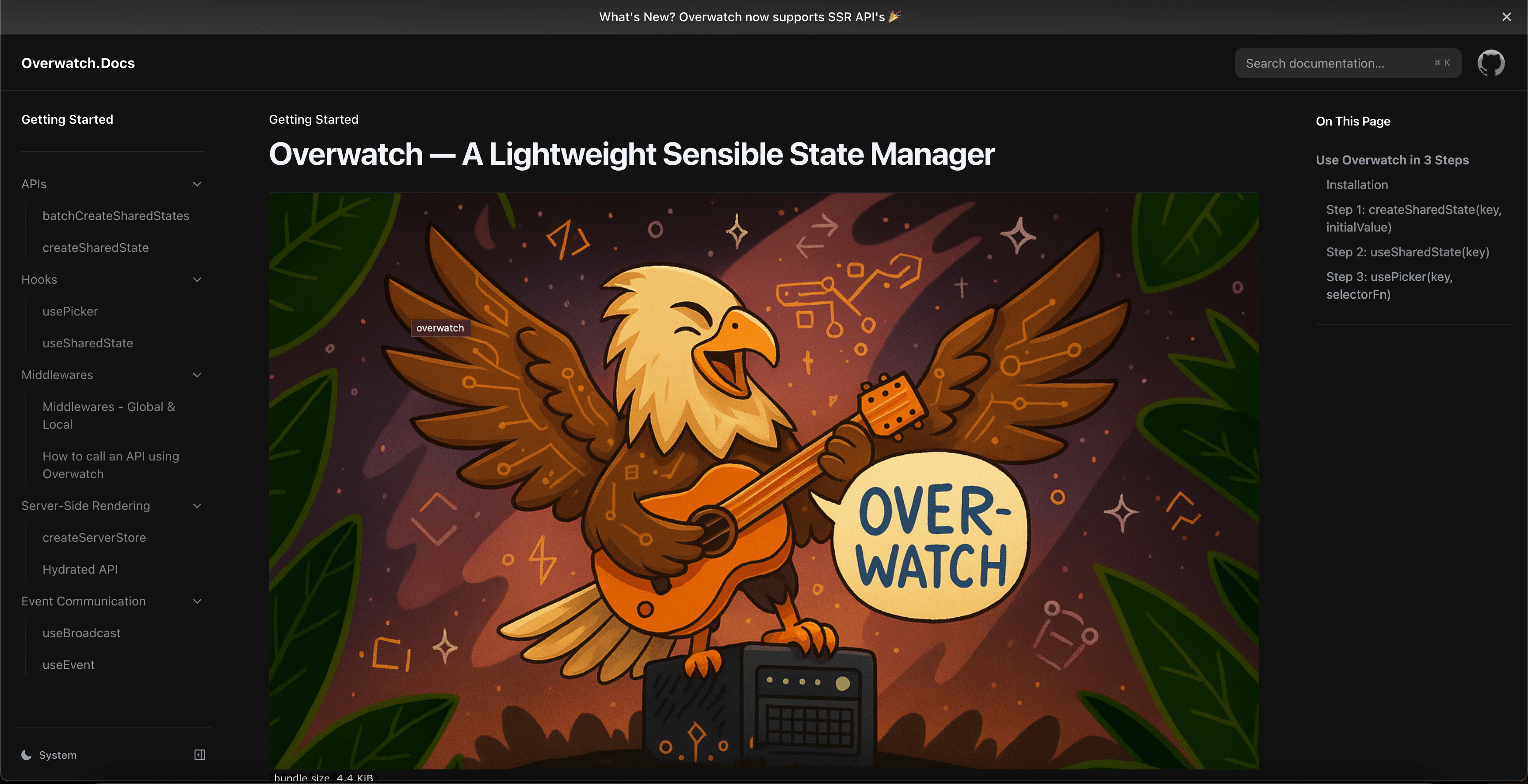 Overwatch TS documentation site