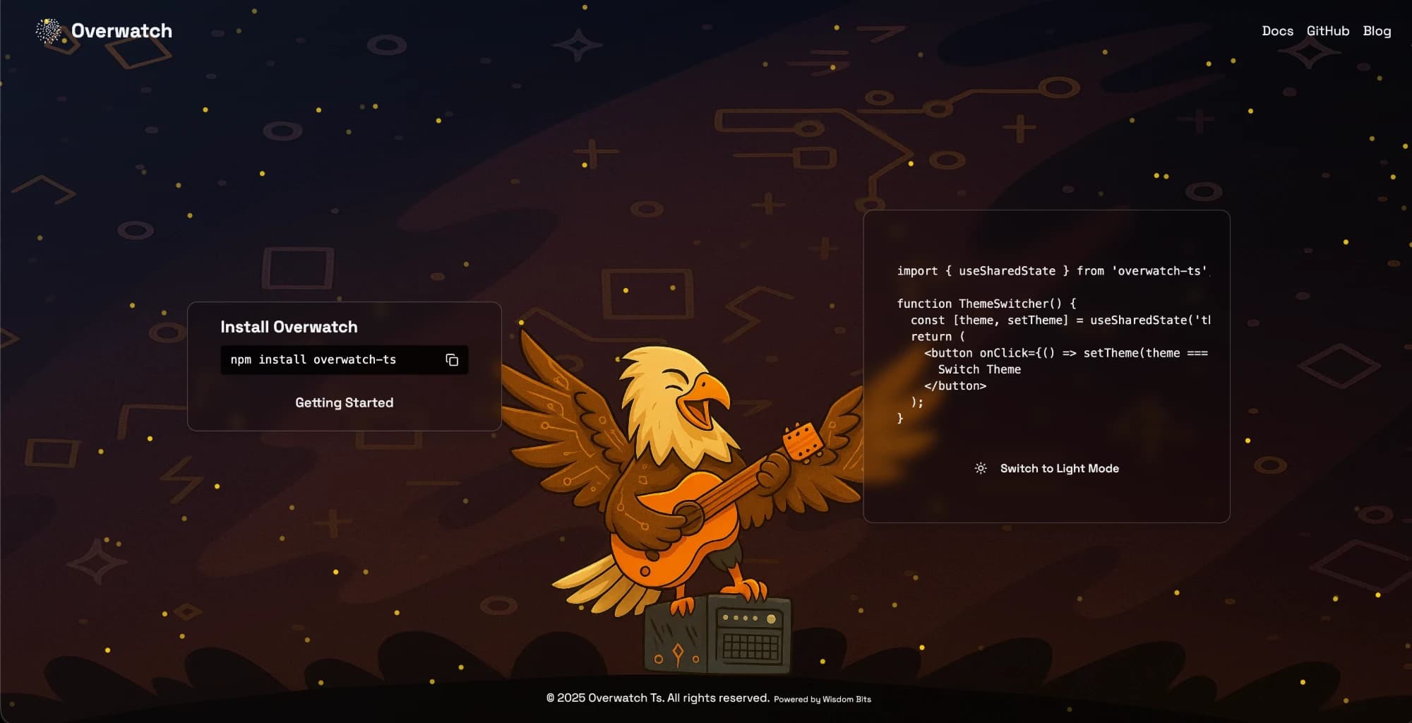 Overwatch TS landing page